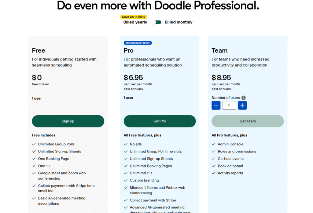 Doodle Pricing