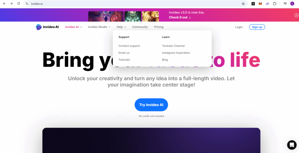 Invideo Customer Support