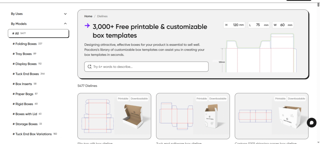Pacdora Dieline Templates
