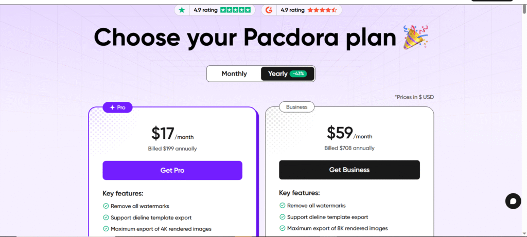 Pacdora Pricing Plan