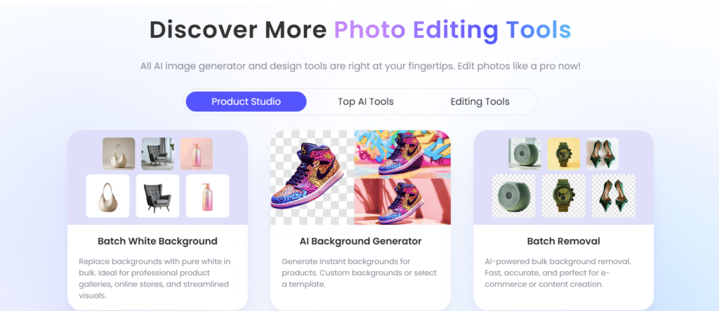 PicWish Editing Tools
